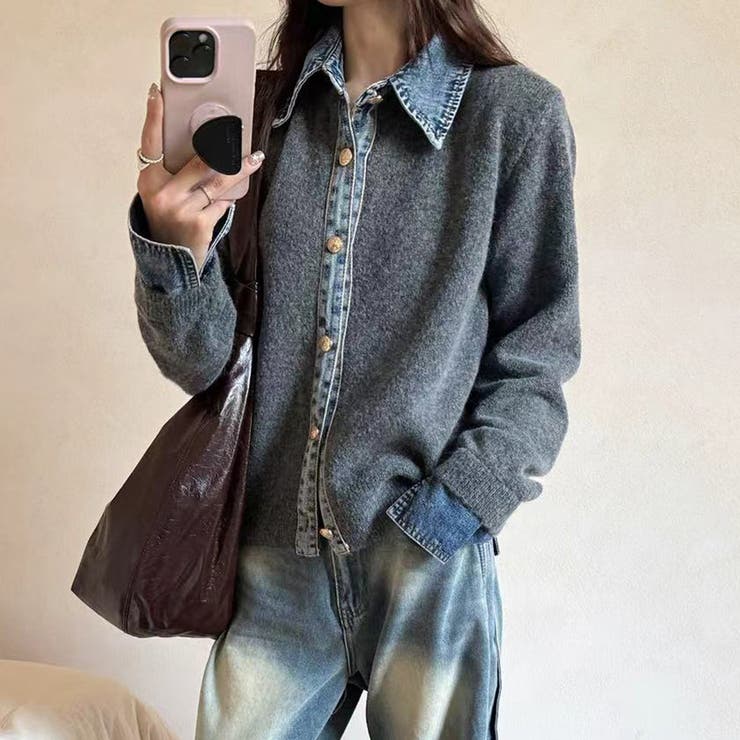 グレー | カーディガン ニット 全4色 | teddyshop