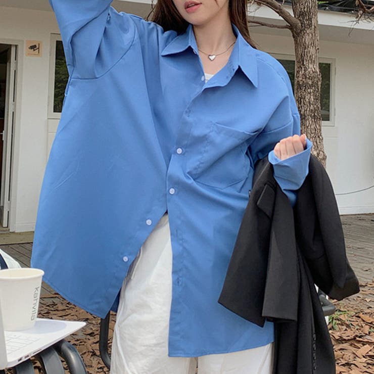 ブルー | 「大人の余裕感じるゆったり感」シャツ ブラウス レディース | teddyshop