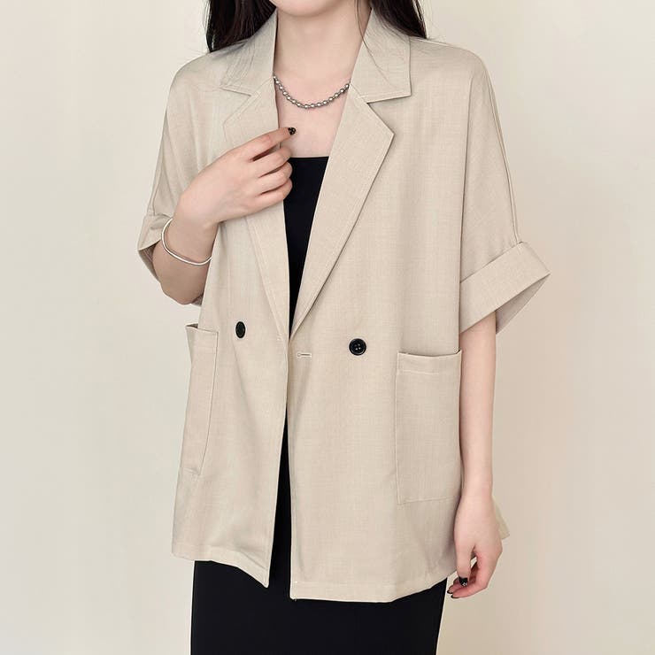 ベージュ | ジャケット 半袖 全3色 | teddyshop