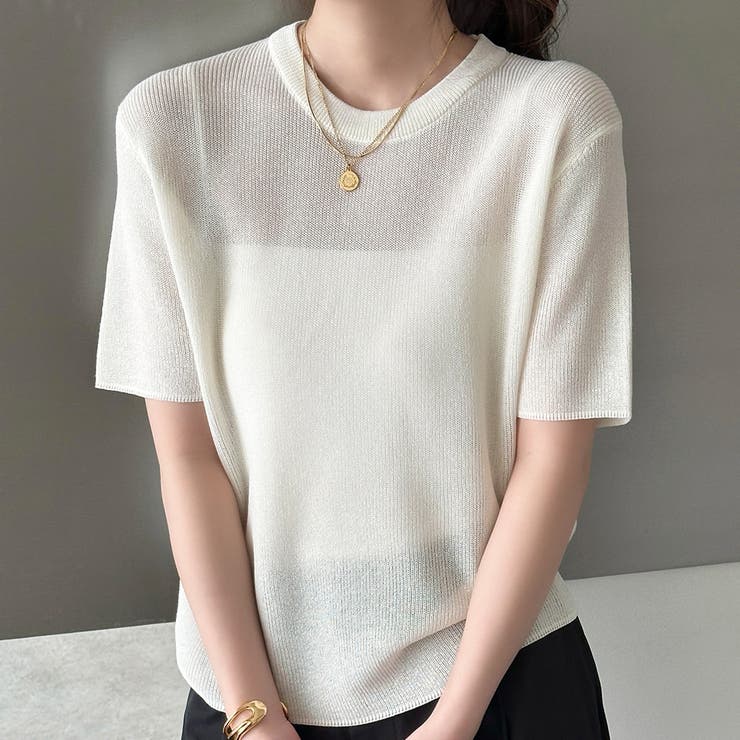 アイボリー | シアー サマーニット 全5色 | teddyshop