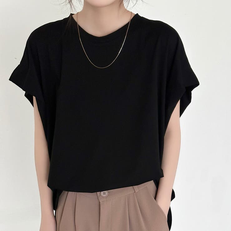 ブラック | フレンチスリーブ Tシャツ 全4色 | teddyshop