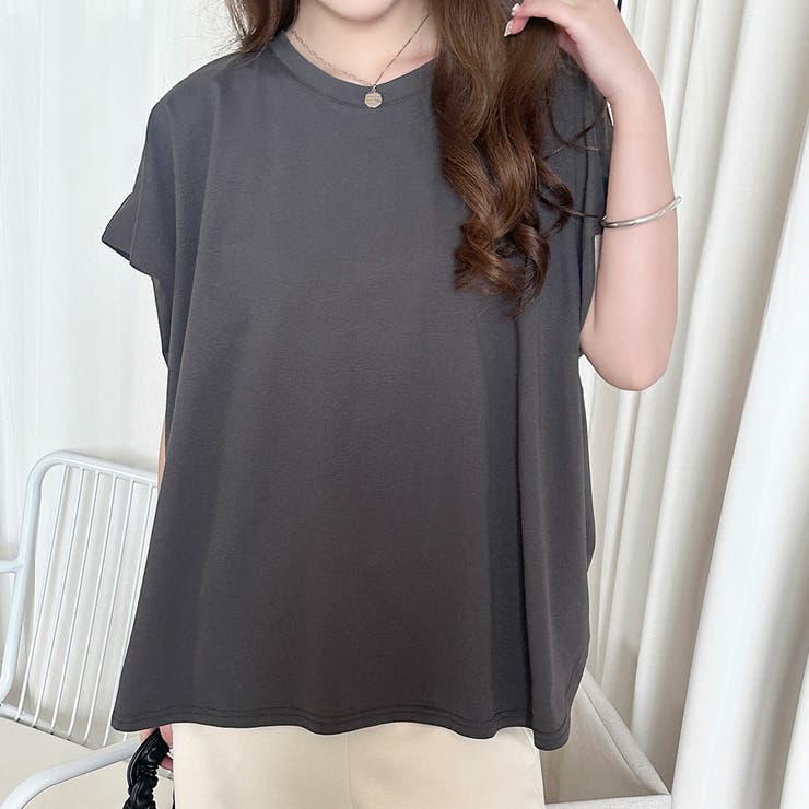 チャコール | フレンチスリーブ Tシャツ 全4色 | teddyshop