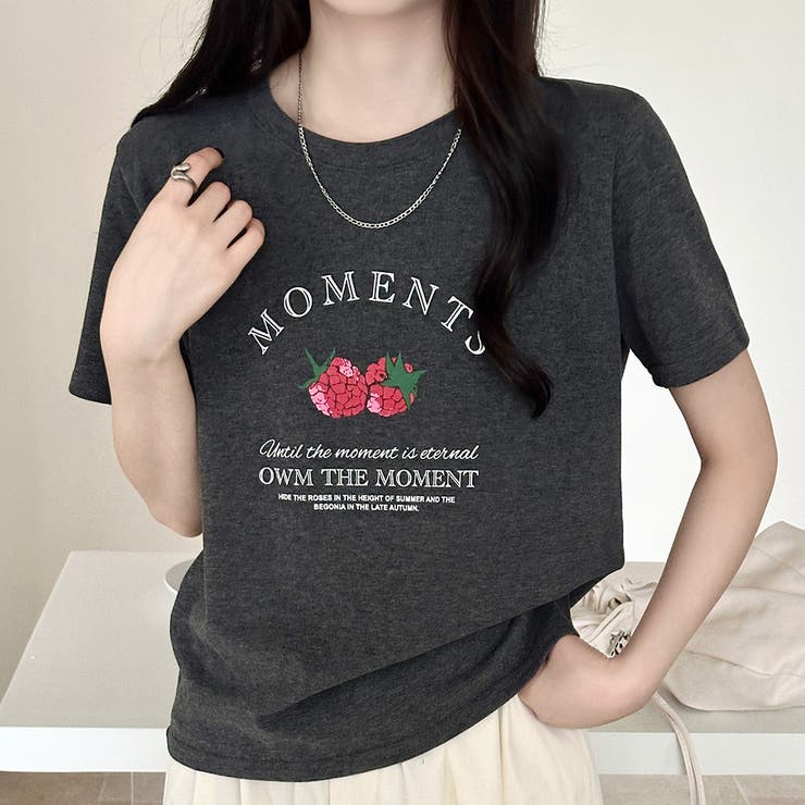 チャコール | ロゴTシャツ レディース 全4色 | teddyshop