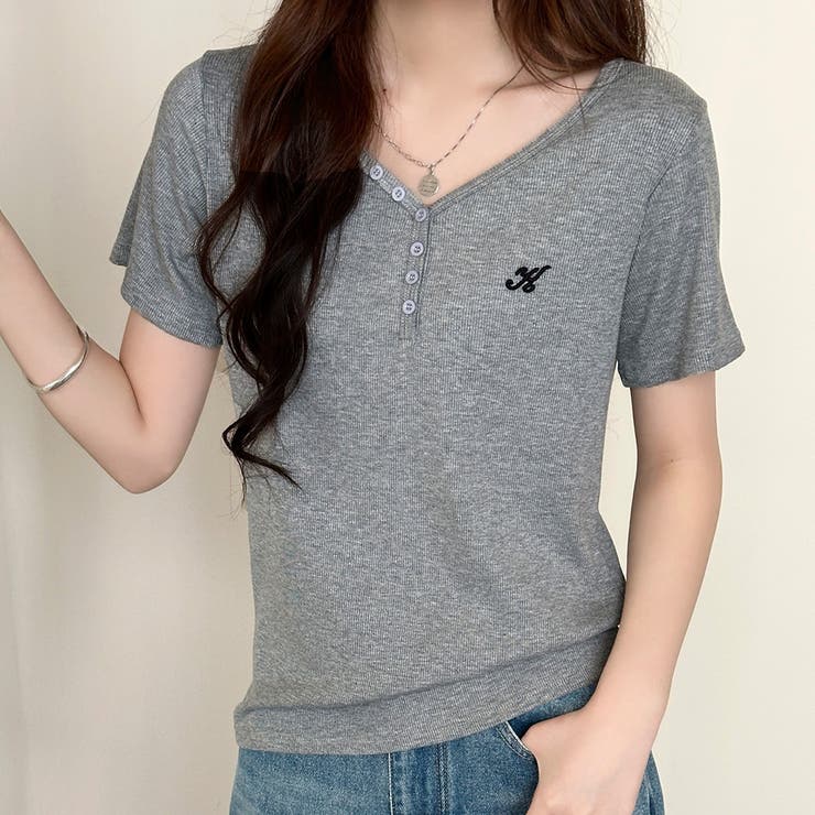 グレー | 「１枚でパッとこなれる◎」Tシャツ レディース 全3色 | teddyshop