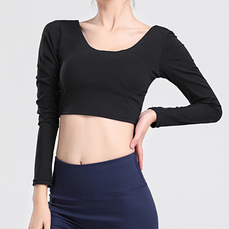 ブラック | ヨガウェア ヨガトップス レディース | teddyshop