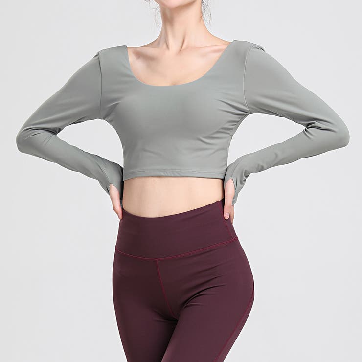 グレー | ヨガウェア ヨガトップス レディース | teddyshop