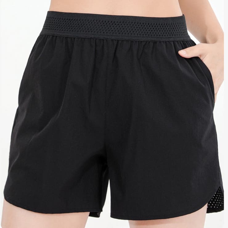ブラック | ヨガパンツ インナー付きショートパンツ ヨガウェア | teddyshop