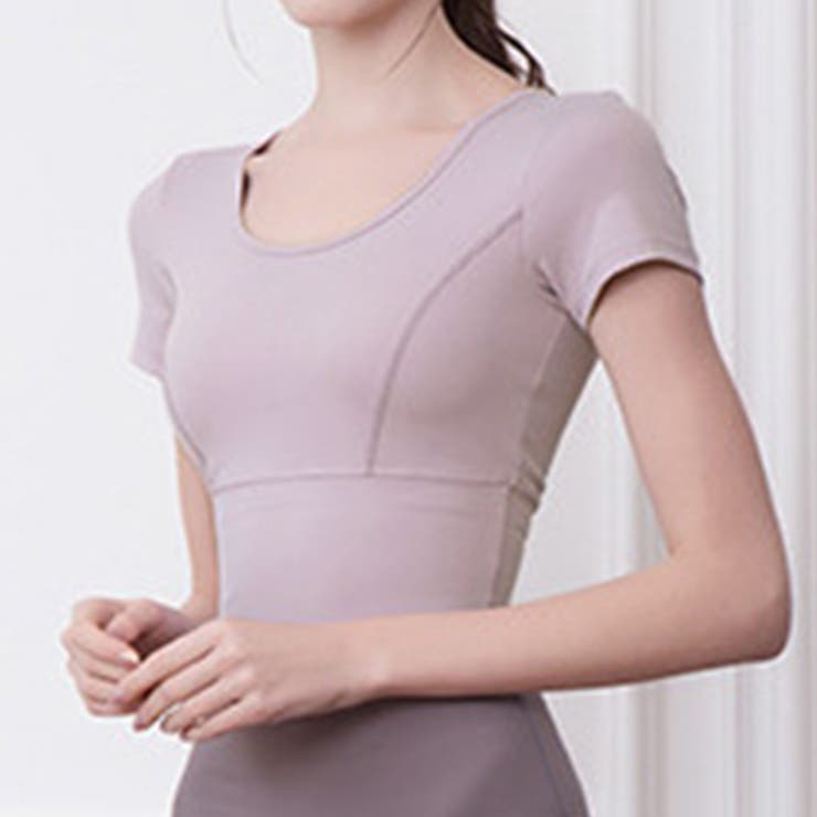 ラベンダー | ヨガウェア トップス 半袖 | teddyshop
