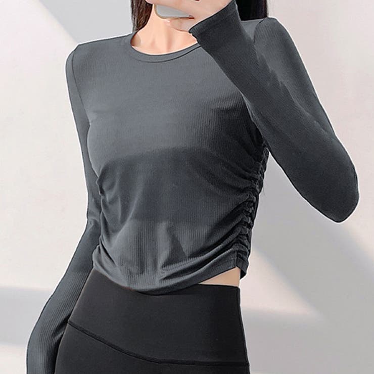 グレー | ヨガウェア トップス 長袖 | teddyshop