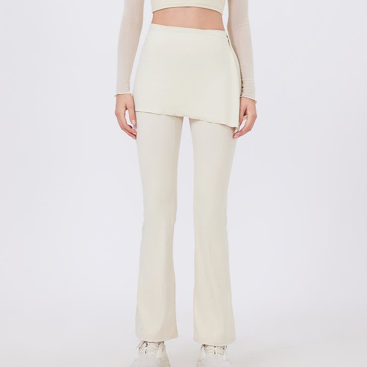 アイボリー | ヨガパンツ レディース フレア | teddyshop