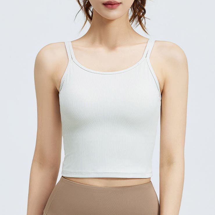 オフホワイト | ヨガ キャミソール クロップド丈 | teddyshop