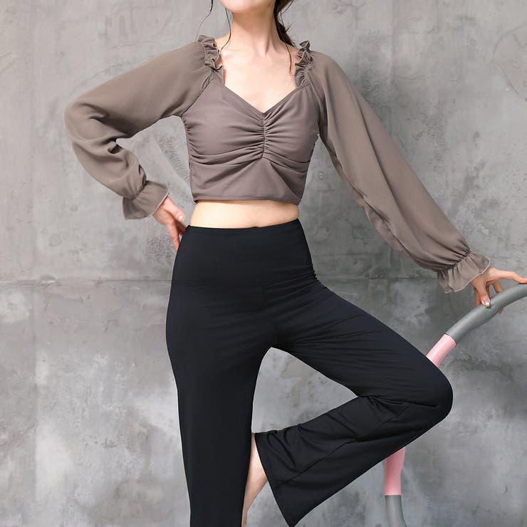 モカ×ブラック | ヨガ ウェア レディース | teddyshop