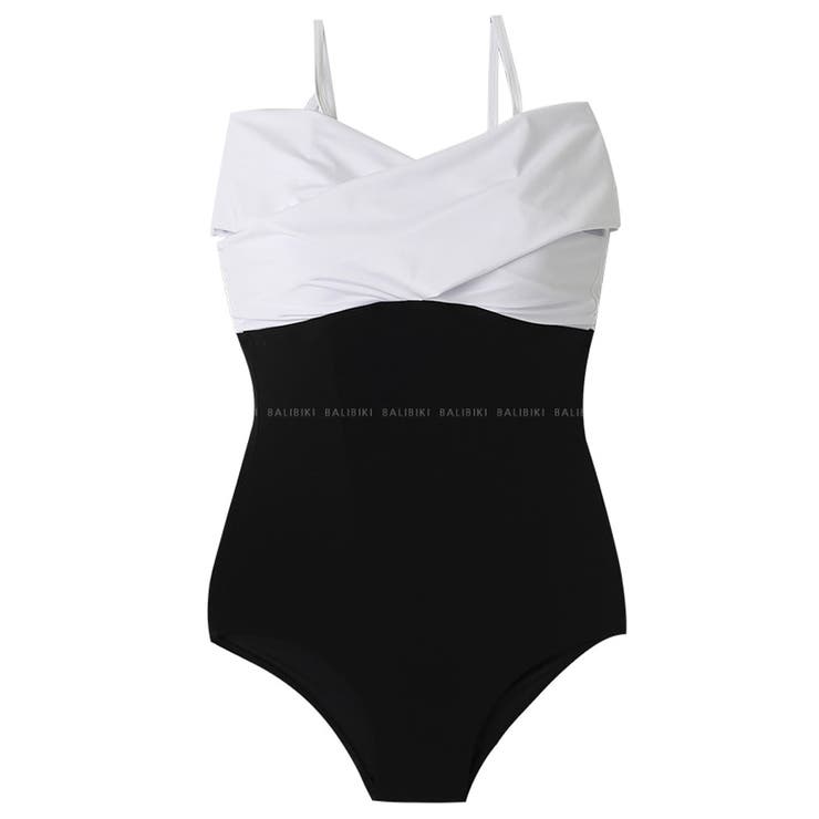 ラルフローレン★お腹引き締め効果あり♪ワンピース水着　黒/白 ラルフローレン☆お腹引き締め効果あり♪ワンピース水着 黒/白