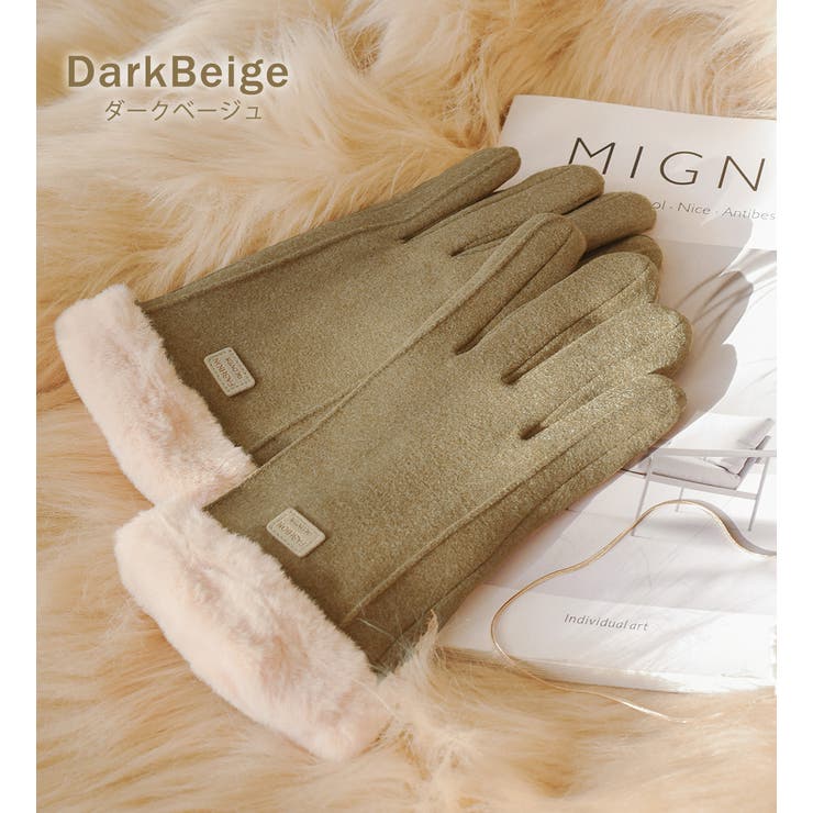 裏起毛 手袋 スマホ対応[品番：TY000006815]｜teddyshop（テディー