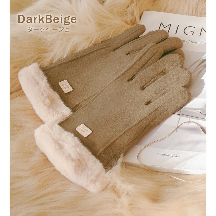 裏起毛 手袋 スマホ対応[品番：TY000006815]｜teddyshop（テディー