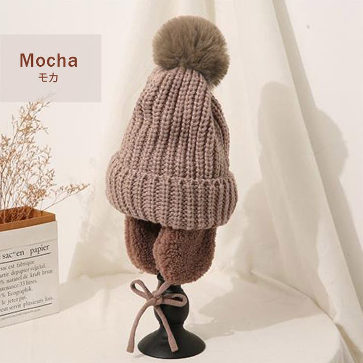 ニット帽 レディース 耳当て[品番：TY000008163]｜teddyshop