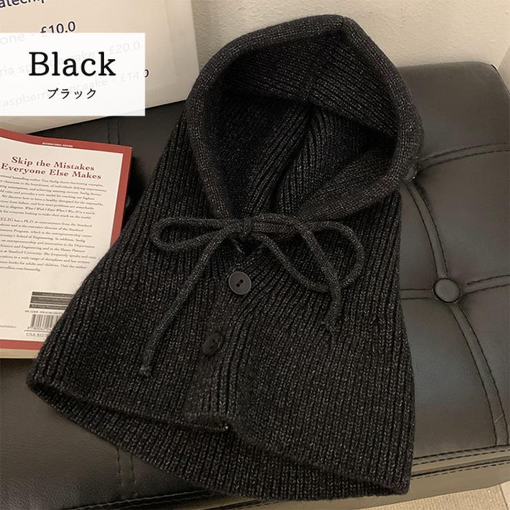 【新品タグ付】DEUXIEME CLASSE ブラックネックウォーマーバラクラバ フードウォーマー ネックウォーマー バラクラバ[品番