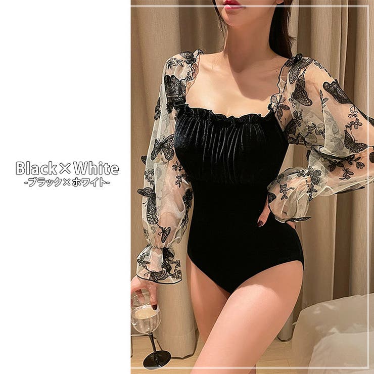 水着体型カバー 長袖 オールインワン | teddyshop | 詳細画像5 