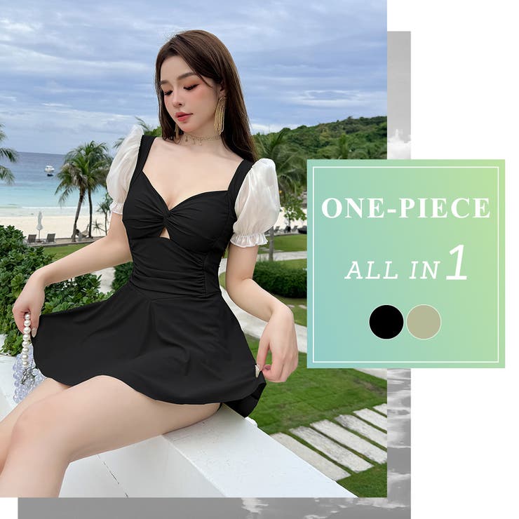 水着体型カバー ワンピース レディース | teddyshop | 詳細画像2 