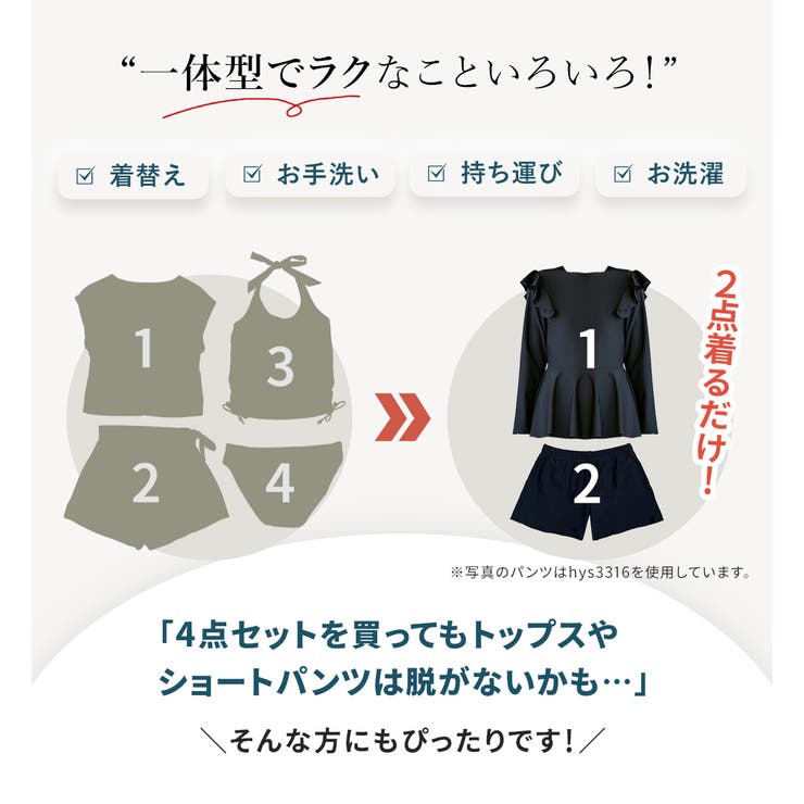 【紫外線カット率100％】水着体型カバー 水玉 全3色 | teddyshop | 詳細画像8 