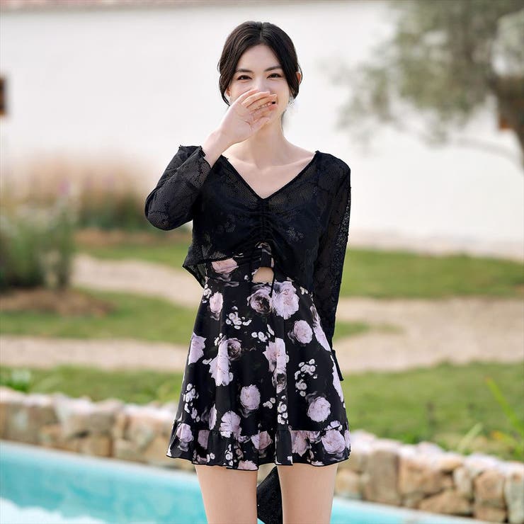 水着体型カバー ワンピース 花柄 | teddyshop | 詳細画像13 