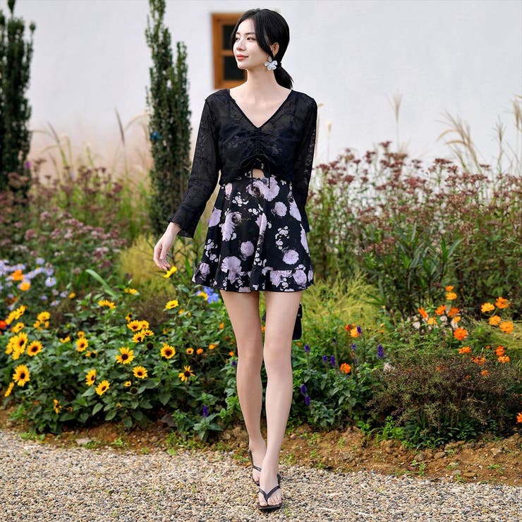 水着体型カバー ワンピース 花柄 | teddyshop | 詳細画像17 