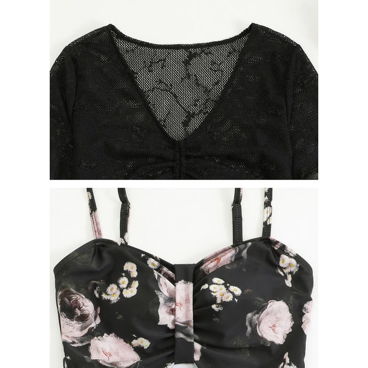 水着体型カバー ワンピース 花柄 | teddyshop | 詳細画像22 