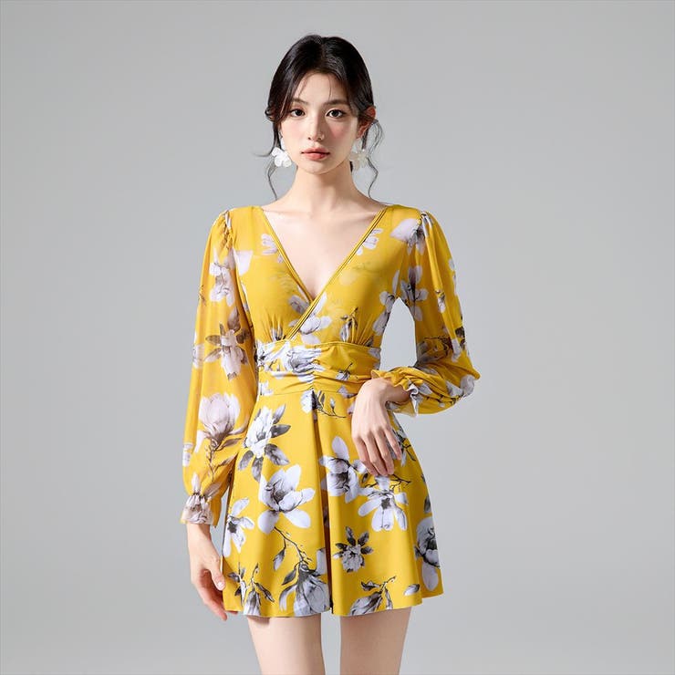 ワンピース水着 体型カバー 花柄 | teddyshop | 詳細画像14 