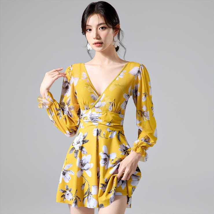 ワンピース水着 体型カバー 花柄 | teddyshop | 詳細画像16 