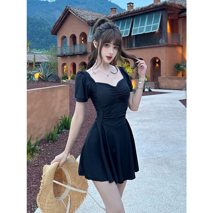 水着体型カバー ワンピース 無地 | teddyshop | 詳細画像12 