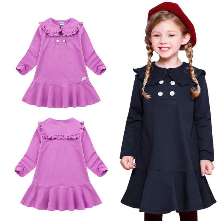 長袖 ワンピース フリル 品番 Ty Kids Teddy キッズ のキッズファッション通販 Shoplist ショップリスト