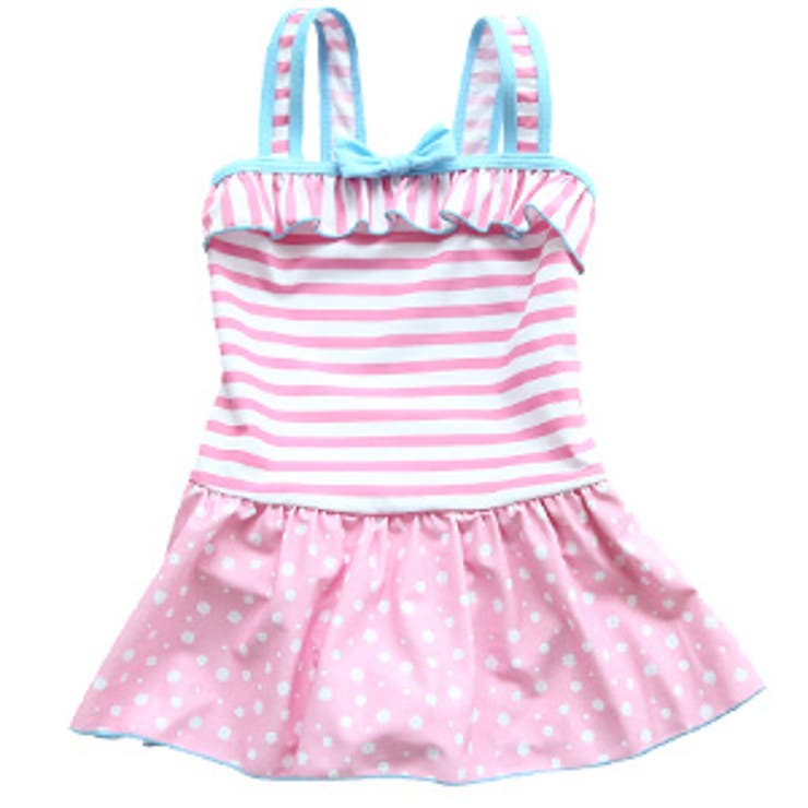 A：ピンク | 【紫外線カット率99 9％以上】キッズ 水着 | Kids Teddy