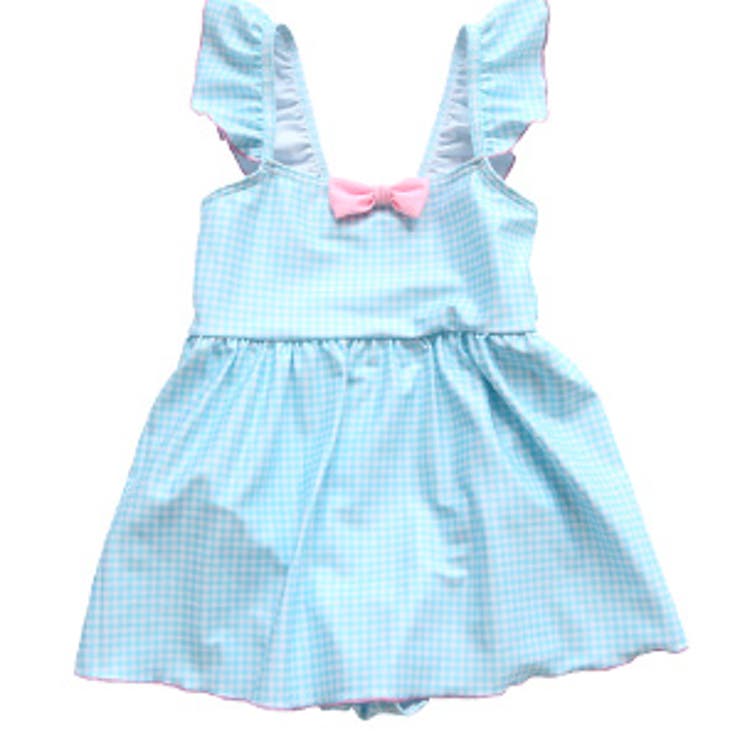 B：ブルー | 【紫外線カット率99 9％以上】キッズ 水着 | Kids Teddy