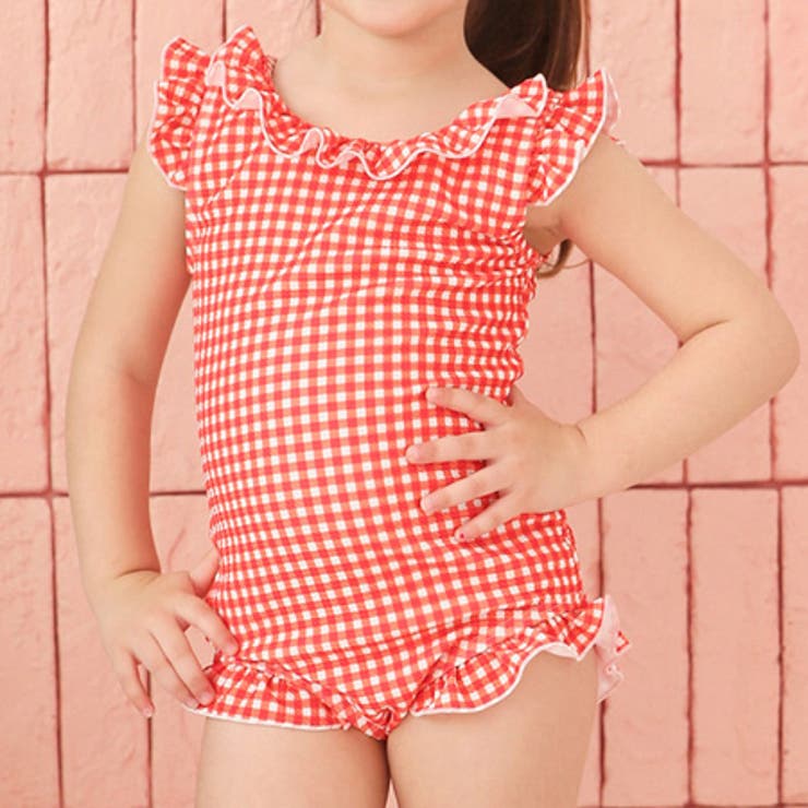 A：レッド | キッズ 水着 女の子 | Kids Teddy