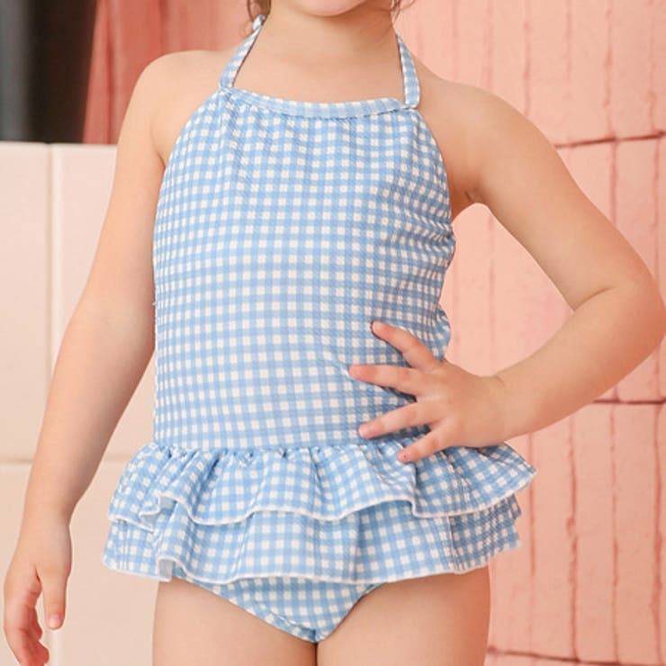 B：ブルー | キッズ 水着 女の子 | Kids Teddy