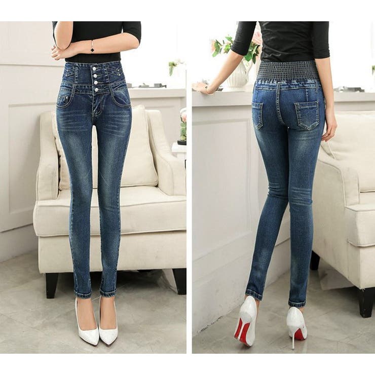 スキニーパンツ ハイウエスト 大きいサイズ | teddyshop | 詳細画像5 