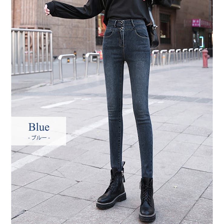 ハイウエストスキニーパンツ デニム スリム | teddyshop | 詳細画像3 