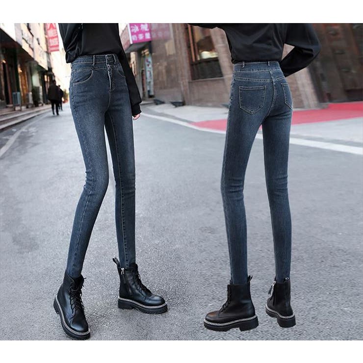 ハイウエストスキニーパンツ デニム スリム | teddyshop | 詳細画像6 