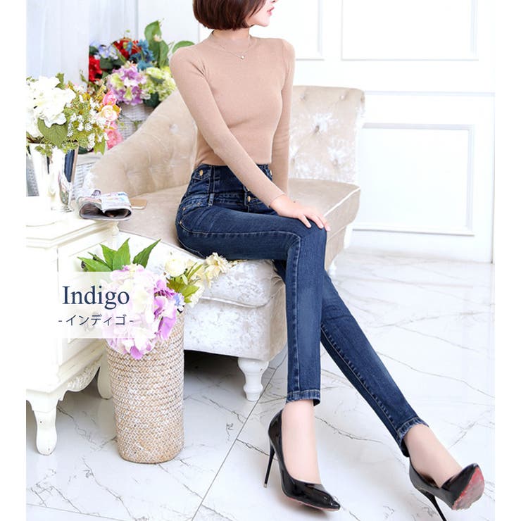デニムパンツスキニーパンツレディースボトムスストレッチ黒大きいサイズおしゃれ美脚ストレッチ脚長2タイプ裏起毛レギンスパンツ無地シンプルポケットカジュアルストリートハイウエスト体型カバースタイルアップ着回し普段着オールシーズン