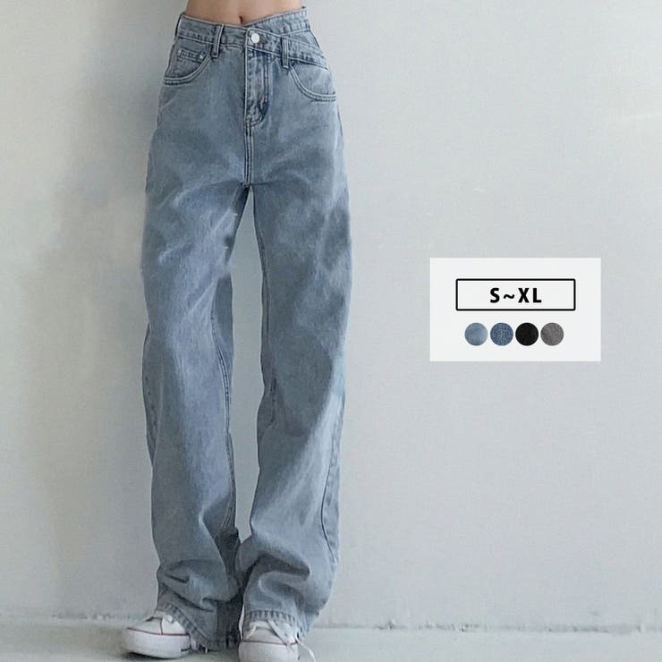 デニム ワイドパンツ ロング丈[品番：TY000006565]｜teddyshop