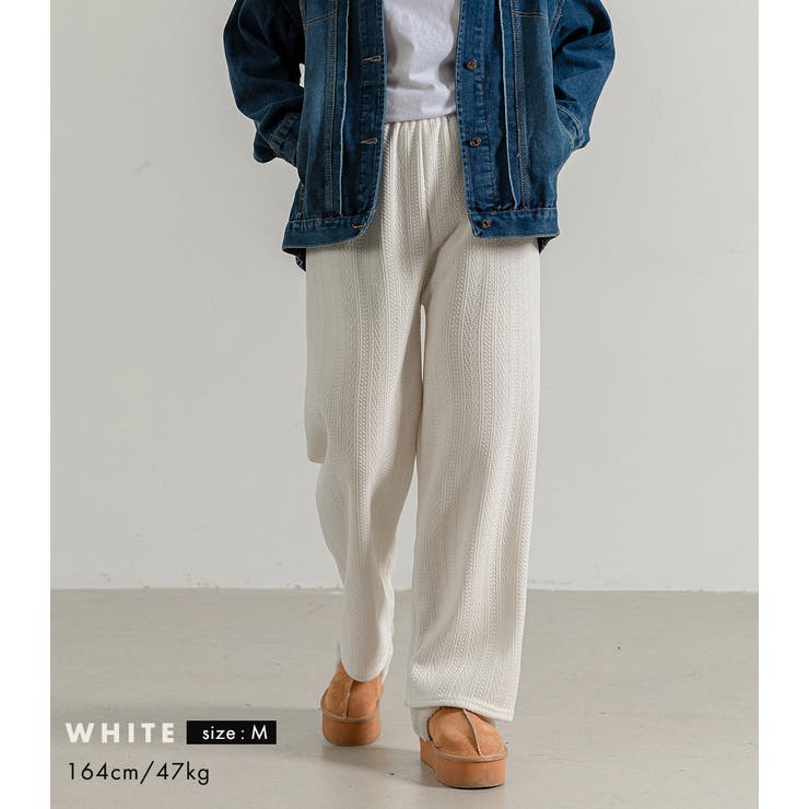 ワイドパンツ 裏起毛 ストレート | teddyshop | 詳細画像23 