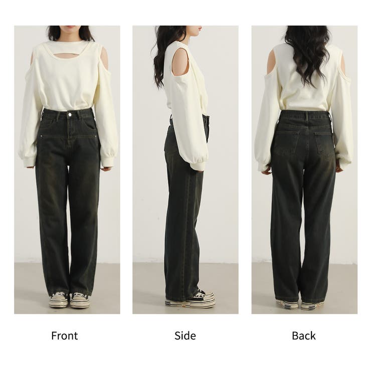 デニムパンツ ワイド ボトムス | teddyshop | 詳細画像16 