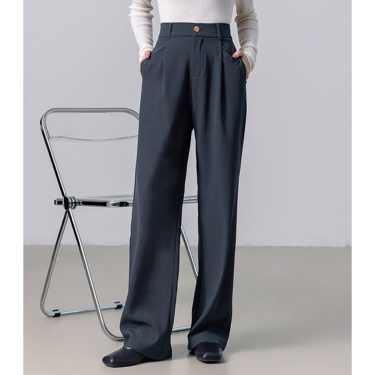 ハイウエスト タックパンツ スラックス | teddyshop | 詳細画像14 