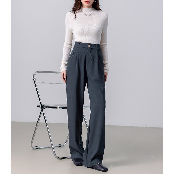 ハイウエスト タックパンツ スラックス | teddyshop | 詳細画像17 