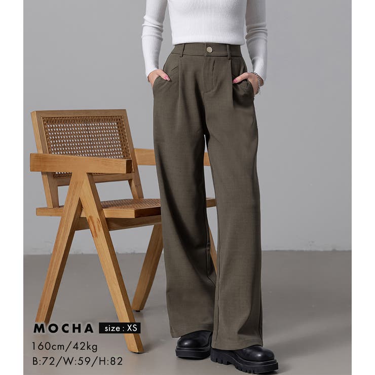 ハイウエスト タックパンツ スラックス | teddyshop | 詳細画像18 