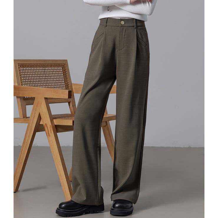 ハイウエスト タックパンツ スラックス | teddyshop | 詳細画像19 