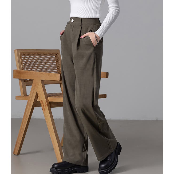 ハイウエスト タックパンツ スラックス | teddyshop | 詳細画像20 