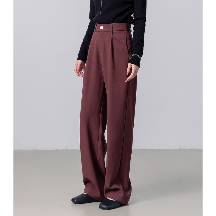 ハイウエスト タックパンツ スラックス | teddyshop | 詳細画像25 