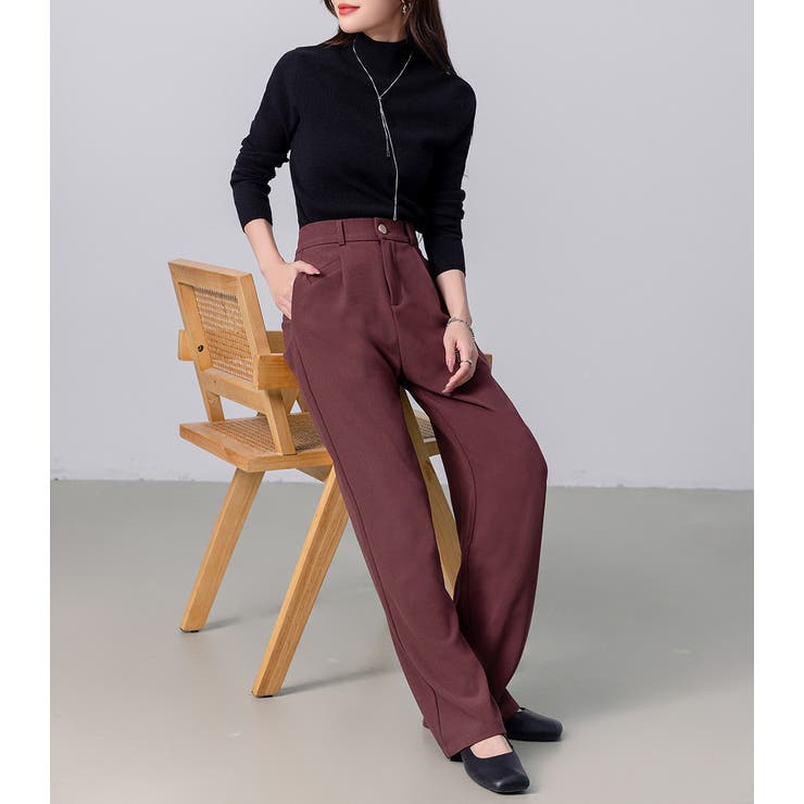 ハイウエスト タックパンツ スラックス | teddyshop | 詳細画像27 