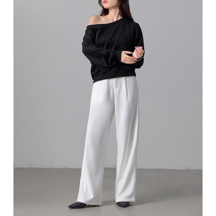 ハイウエスト タックパンツ スラックス | teddyshop | 詳細画像32 